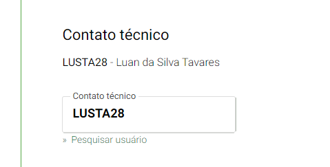 insira o Id técnico do desenvolvedor